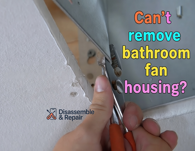 Can't remove bathroom fan housing?