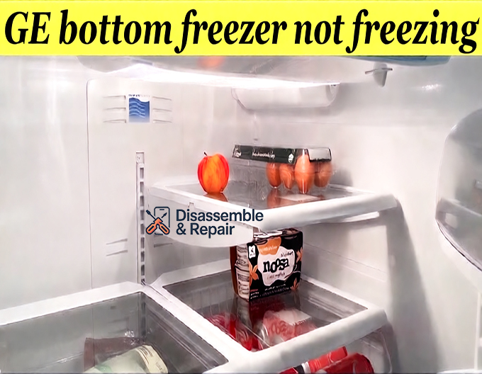GE bottom freezer not freezing