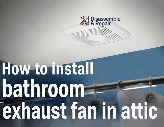 How to install bathroom exhaust fan in attic