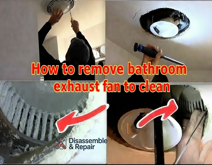 How to remove bathroom exhaust fan to clean