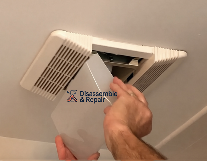 How to remove Nutone bathroom fan housing
