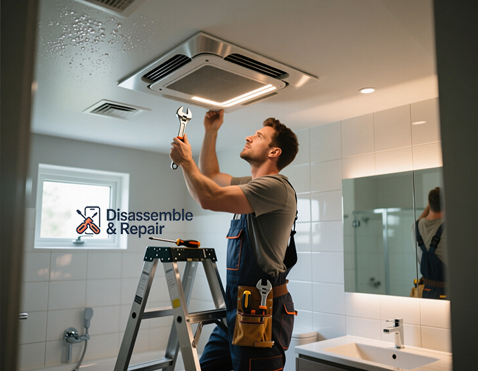 install bathroom exhaust fan with light