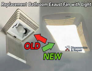 Replacement Bathroom Exhaust Fan with Light