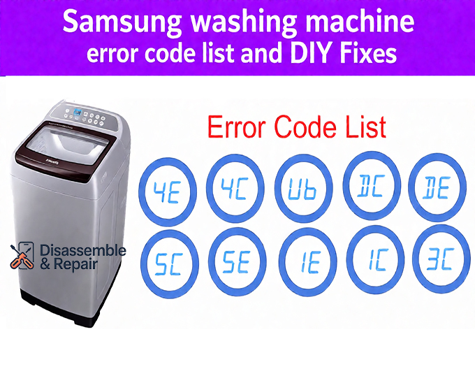 Samsung washing machine error code list