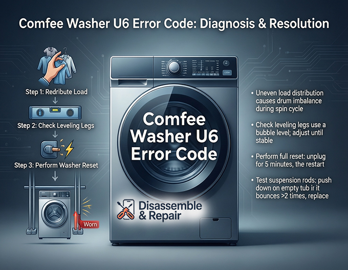 Comfee washer U6 error code - Step-by-Step fix guide