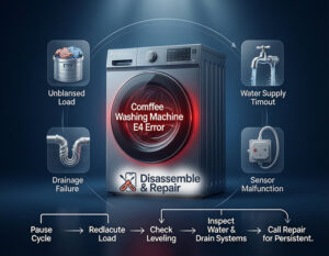 Comfee washing machine E4 error: How to fix it quickly