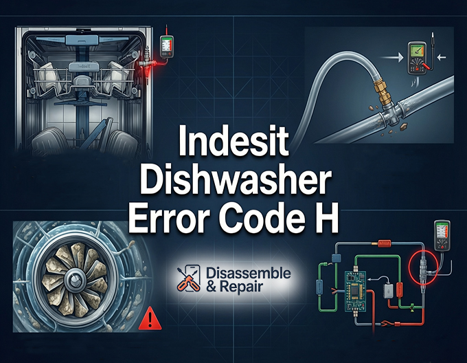 Indesit dishwasher error code H: Meaning & How to fix it