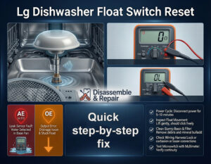 LG dishwasher float switch reset: Quick step-by-step fix