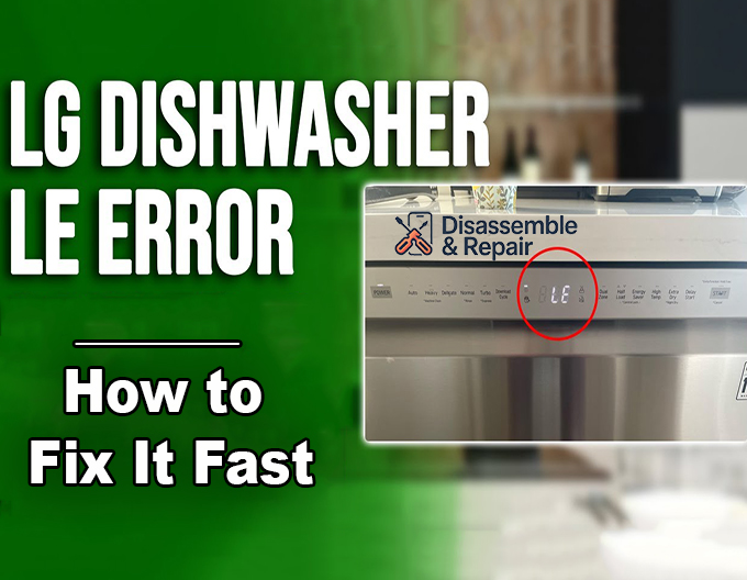 LG dishwasher LE error code