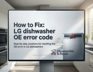 LG dishwasher OE error code