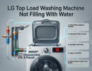 LG top load washing machine not filling with water: Fixes
