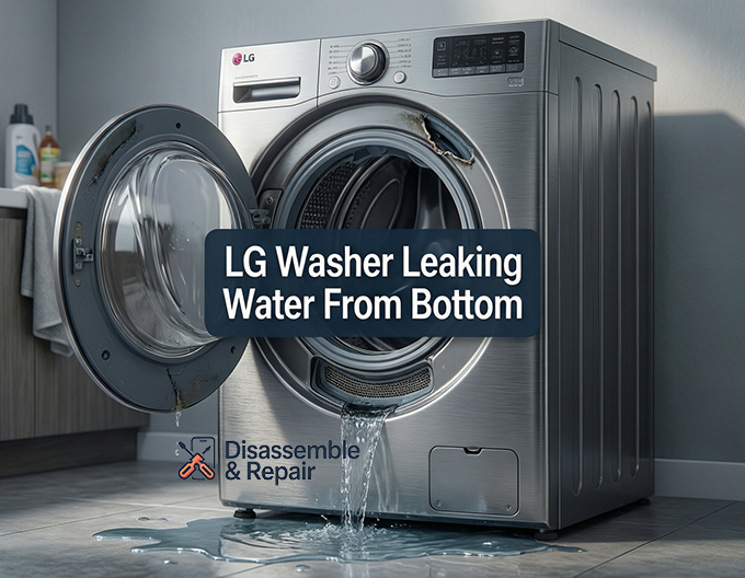 LG washer leaking water from bottom: Fix & Troubleshooting