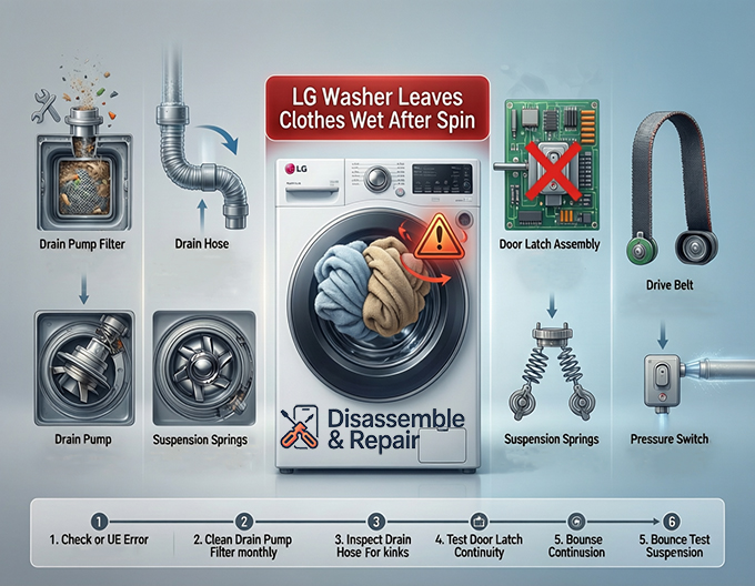 LG washer leaves clothes wet after spin: Easy DIY Fixes