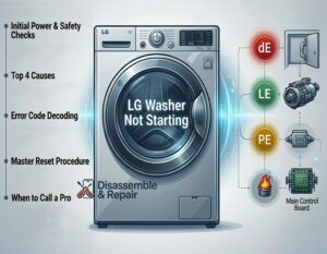 LG washer not starting: Fixes for Power, Door & Error Codes