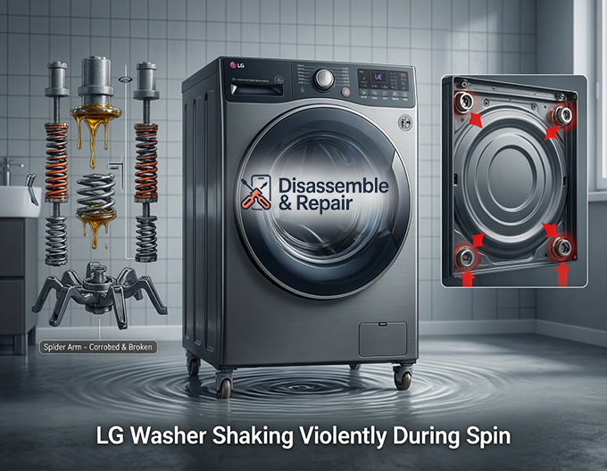 LG washer shaking violently during spin: Easy Fix Guide