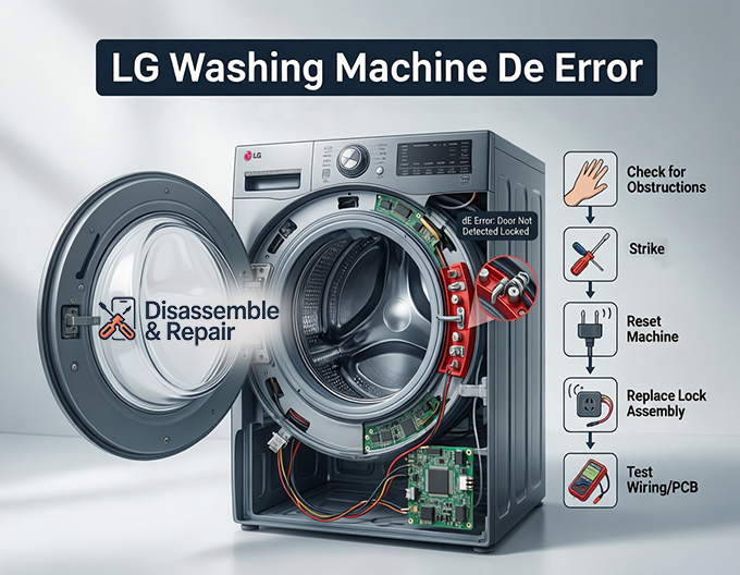 LG washing machine dE error: How to fix it quickly