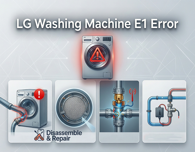 LG washing machine E1 error: Troubleshooting & Repair Guide