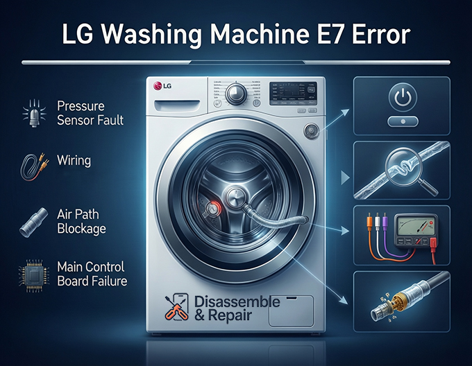 LG washing machine E7 error: Quick Fixes and Solutions
