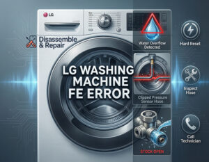LG washing machine FE error: Fix water overflow issues
