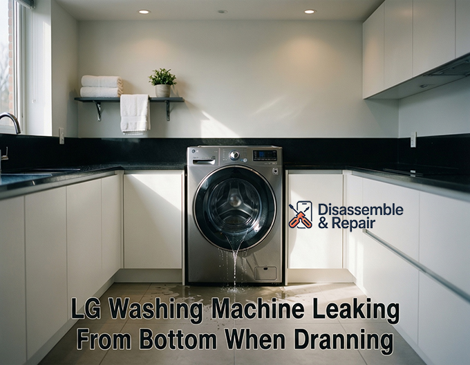 LG washing machine leaking from bottom when draining - Fix
