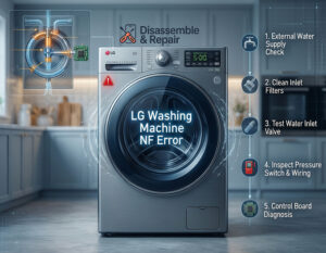 LG washing machine NF error: How to fix water fill issues