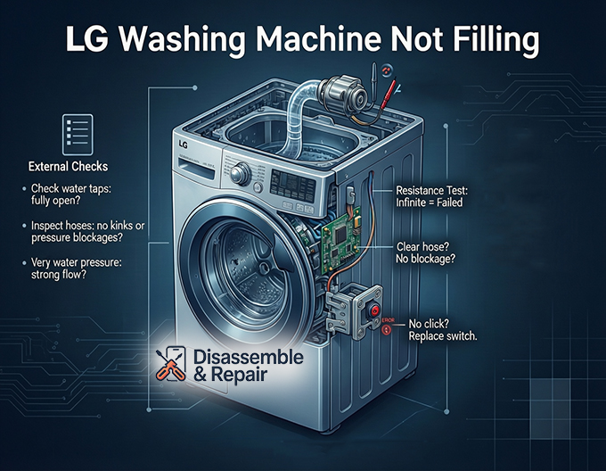 LG washing machine not filling: Troubleshooting & Fix Guide