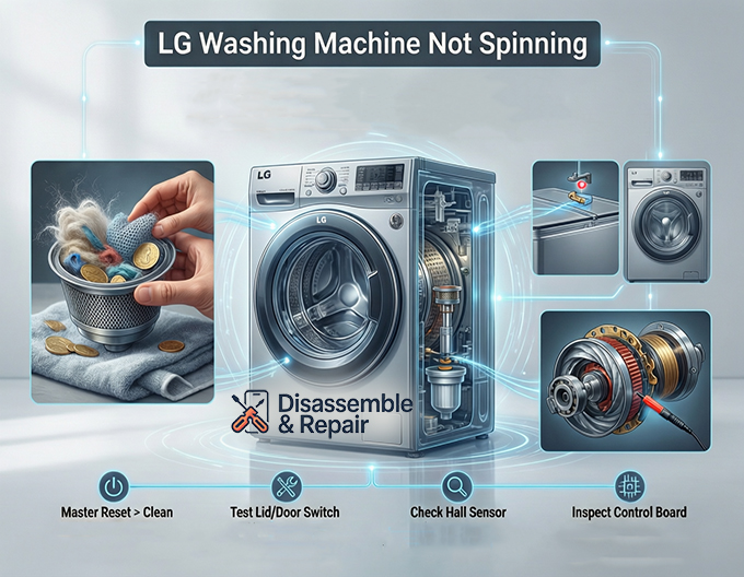 LG washing machine not spinning: Troubleshooting & Fixes