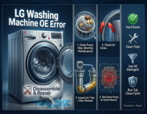 LG washing machine OE error: How to fix it easily