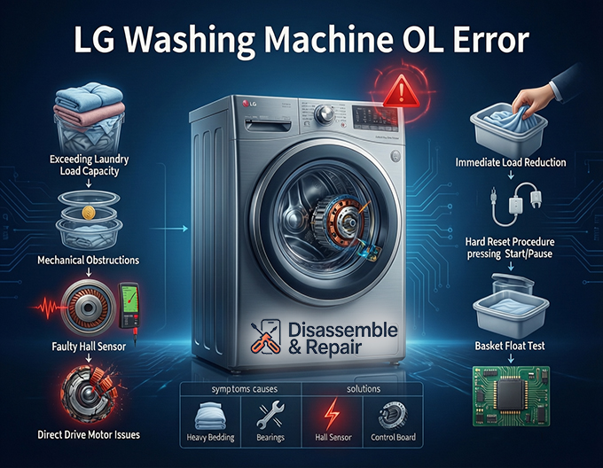 LG washing machine OL error: How to Fix Overload Issues