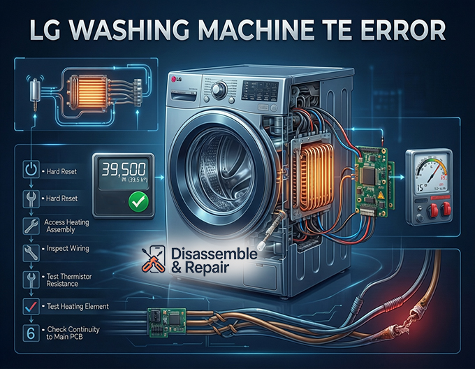 LG washing machine TE error: How to fix it fast & easy