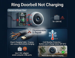 Ring doorbell Not charging: Easy fixes & Solutions