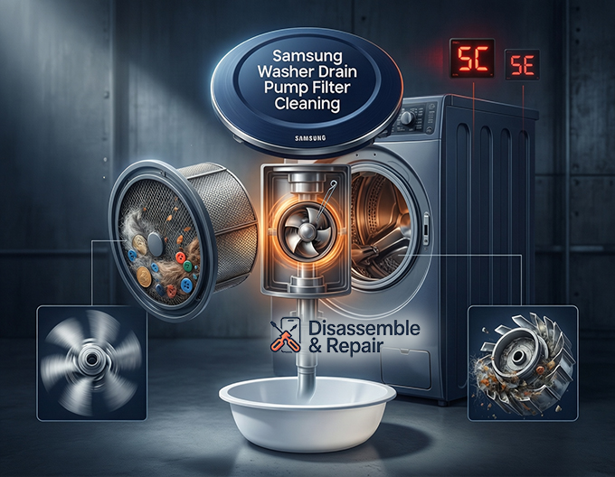 Samsung washer drain pump filter cleaning: Step-by-Step