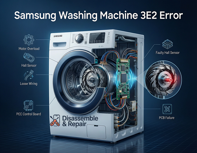 Samsung washing machine 3E2 error: How to Fix It Easily