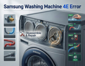Samsung washing machine 4E error: How to Fix and Reset