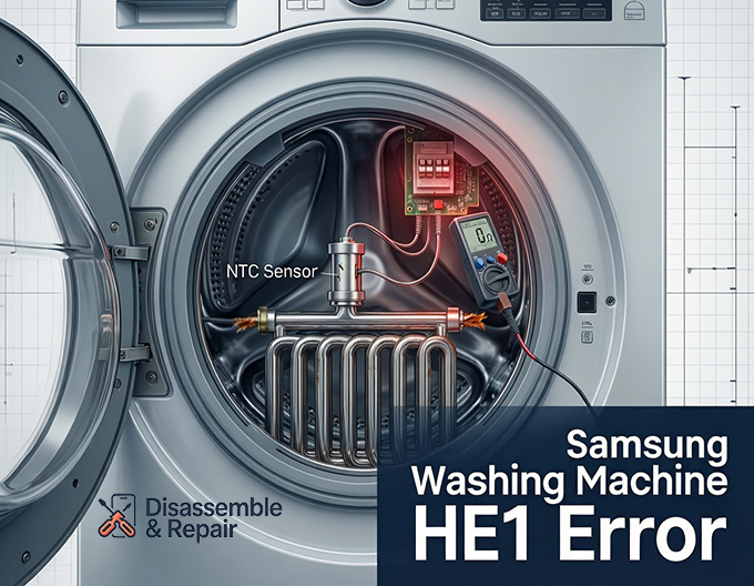 Samsung washing machine HE1 error: Causes and Easy Fixes