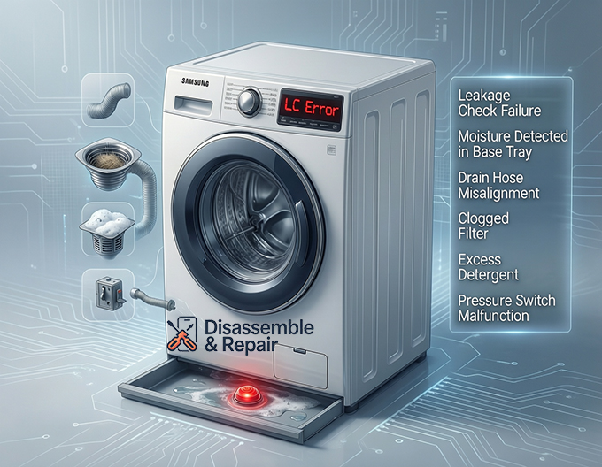 Samsung washing machine LC error: How to Fix Water Leakage