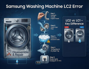 Samsung washing machine LC2 error: How to Fix Leak Issues