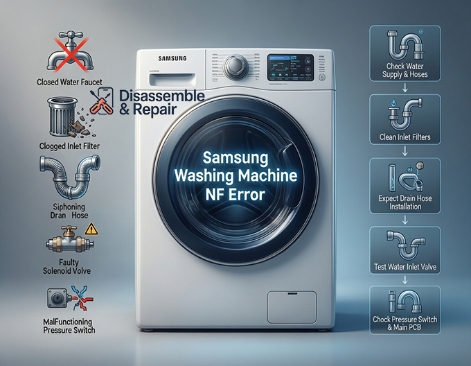 Samsung washing machine NF error: Fix and Troubleshooting