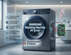 Samsung washing machine PF error: Causes and Fixes