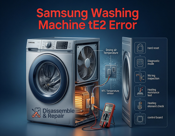 Samsung washing machine TE2 error: How to Fix and Reset