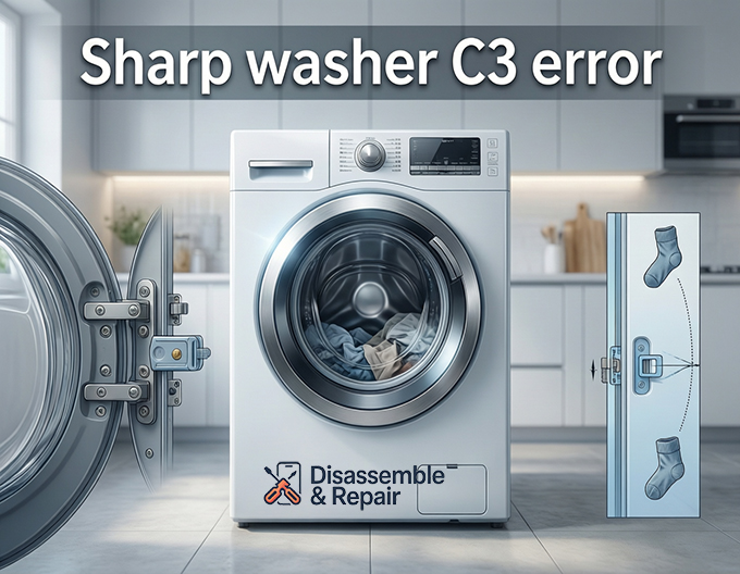 Sharp washer C3 error: How to Fix Lid Lock Issues