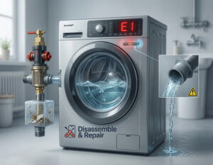 Sharp washer E1 error: How to Fix Water Fill Problems