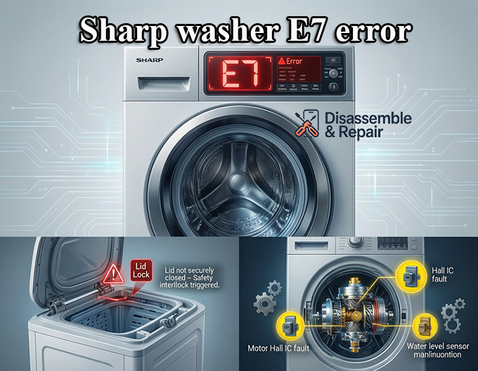 Sharp washer E7 error: How to Fix it Quickly and Easily