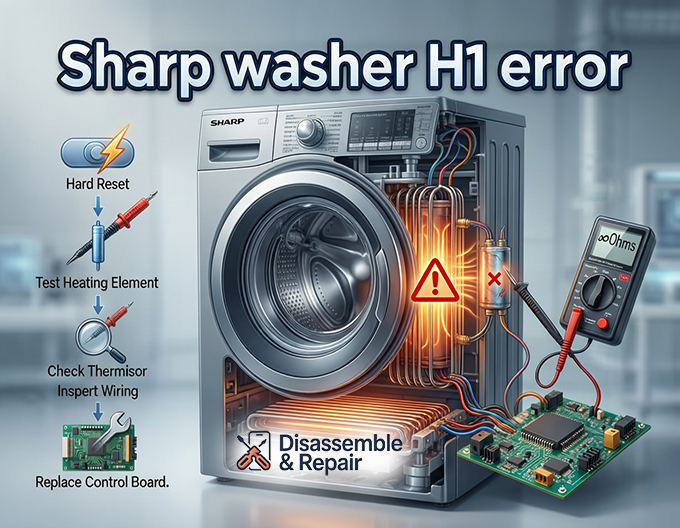 Sharp washer H1 error: How to Fix Temperature Sensor Issues