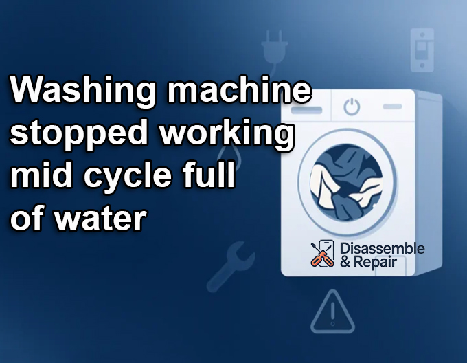 Washing machine stopped working mid cycle full of water