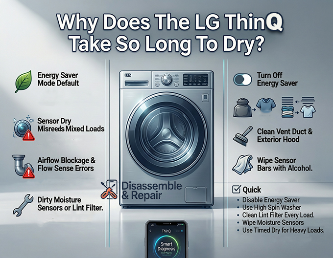 Why does the lg thinq take so long to dry? Easy Fixes