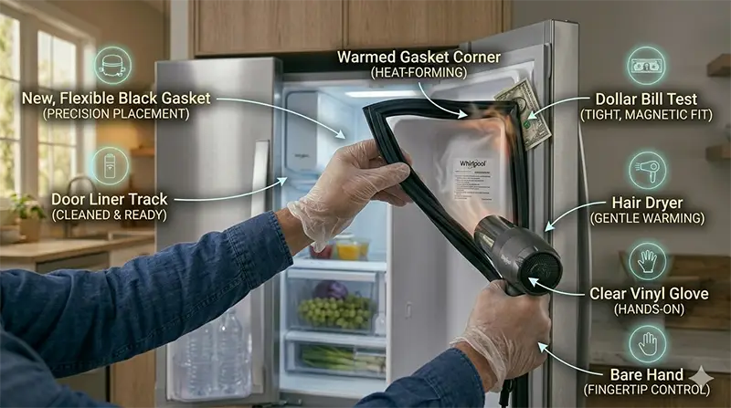 Whirlpool refrigerator door seal replacement Guide