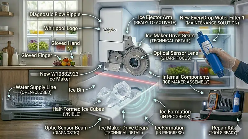 Whirlpool refrigerator ice maker Not working: Repair Guide