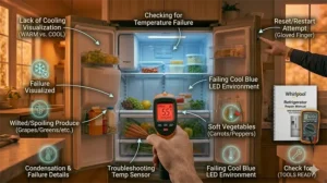 Whirlpool refrigerator Not cooling: 7 Easy Fixes & Tips