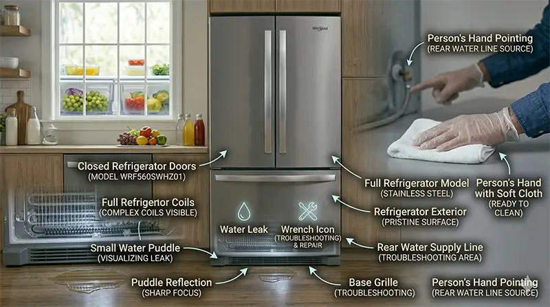 Whirlpool refrigerator water leaking: Easy DIY Fixes & Tips